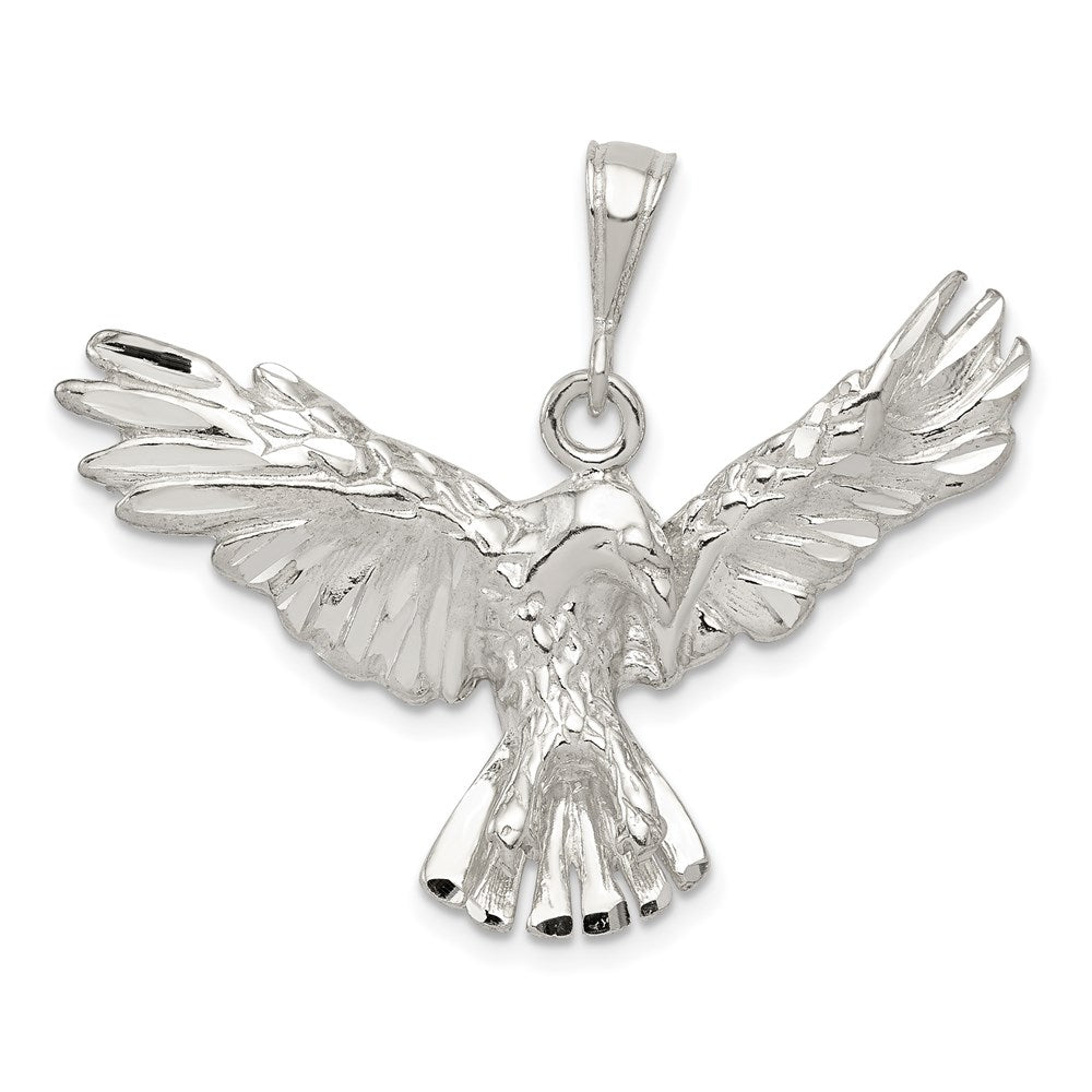 Solid;Casted;Diamond-cut;Polished;Sterling silver;Textured back