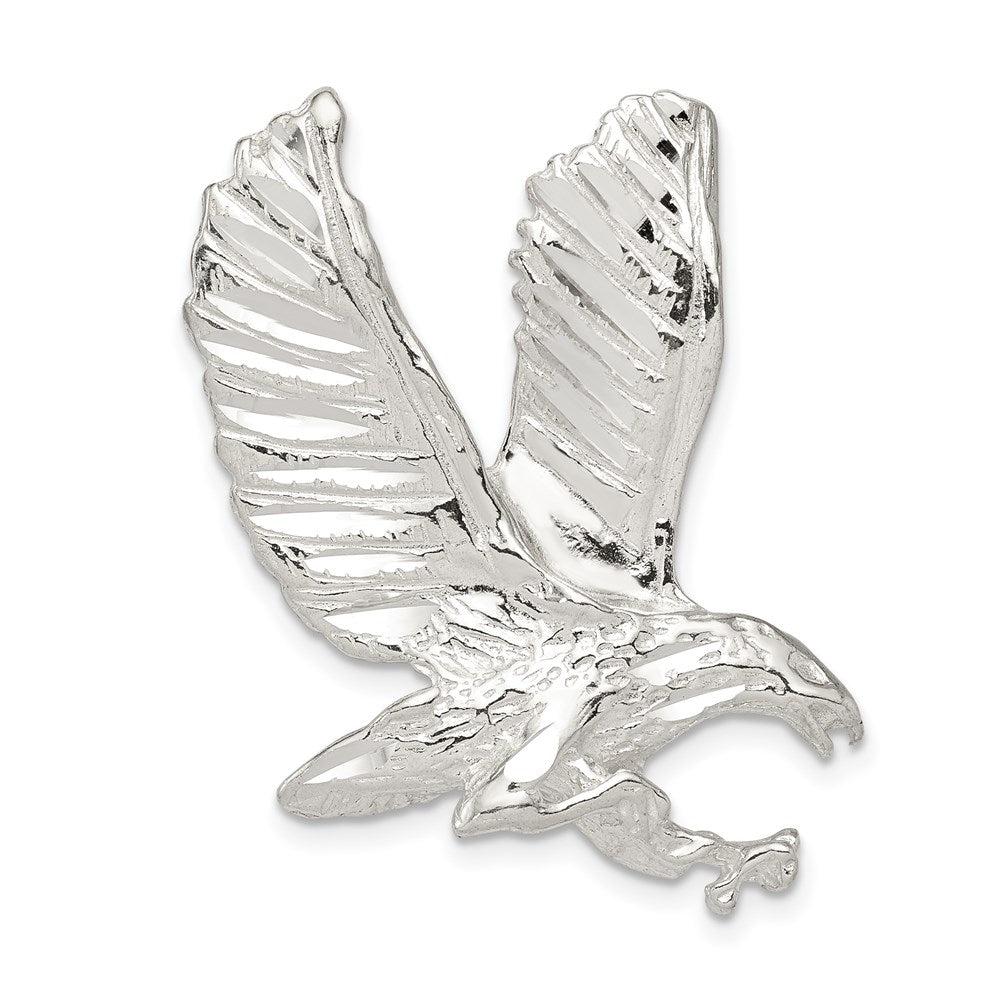 Solid;Casted;Diamond-cut;Polished;Sterling silver;Fits up to 4mm;Hidden bail