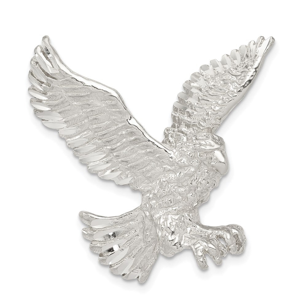 Solid;Casted;Diamond-cut;Polished;Sterling silver;Fits up to 3mm;Hidden bail