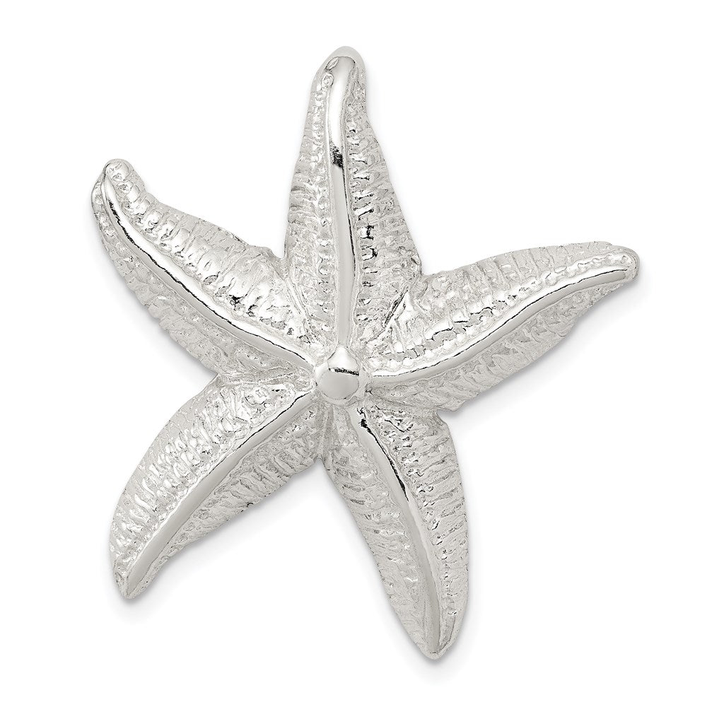 Solid;Casted;Polished;Open back;Sterling silver;Textured;Fits up to 3mm;Hidden bail