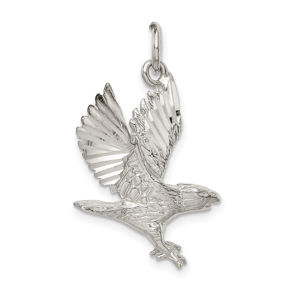 Solid;Casted;Diamond-cut;Polished;3-D;Sterling silver