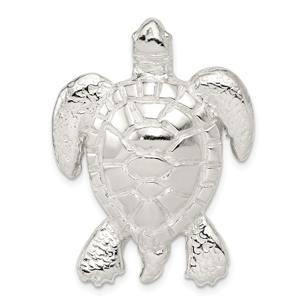 Polished;Open back;Sterling silver;Textured;Fits up to 6mm;Hidden bail