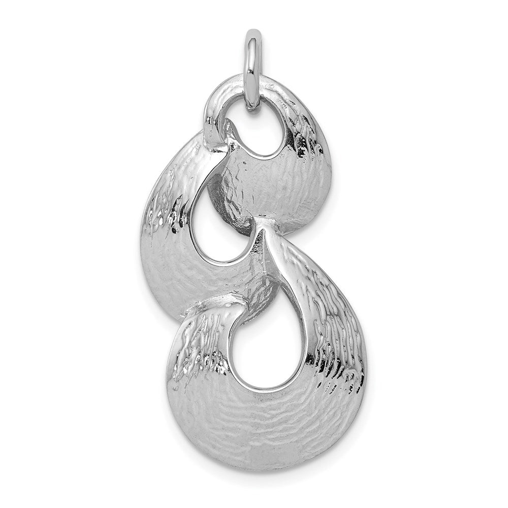 Solid;Sterling silver;Textured back;Polished & satin