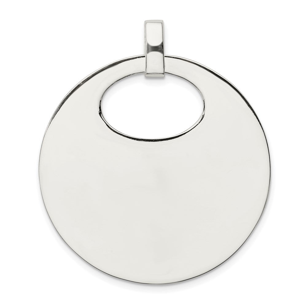 Polished;Flat back;Engravable;Polished back;Sterling silver;Flat