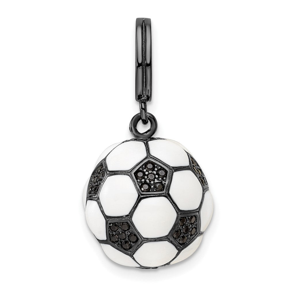 3-D;Enamel;Sterling silver;CZ