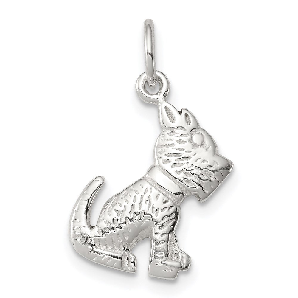 Polished;Flat back;Sterling silver;Textured