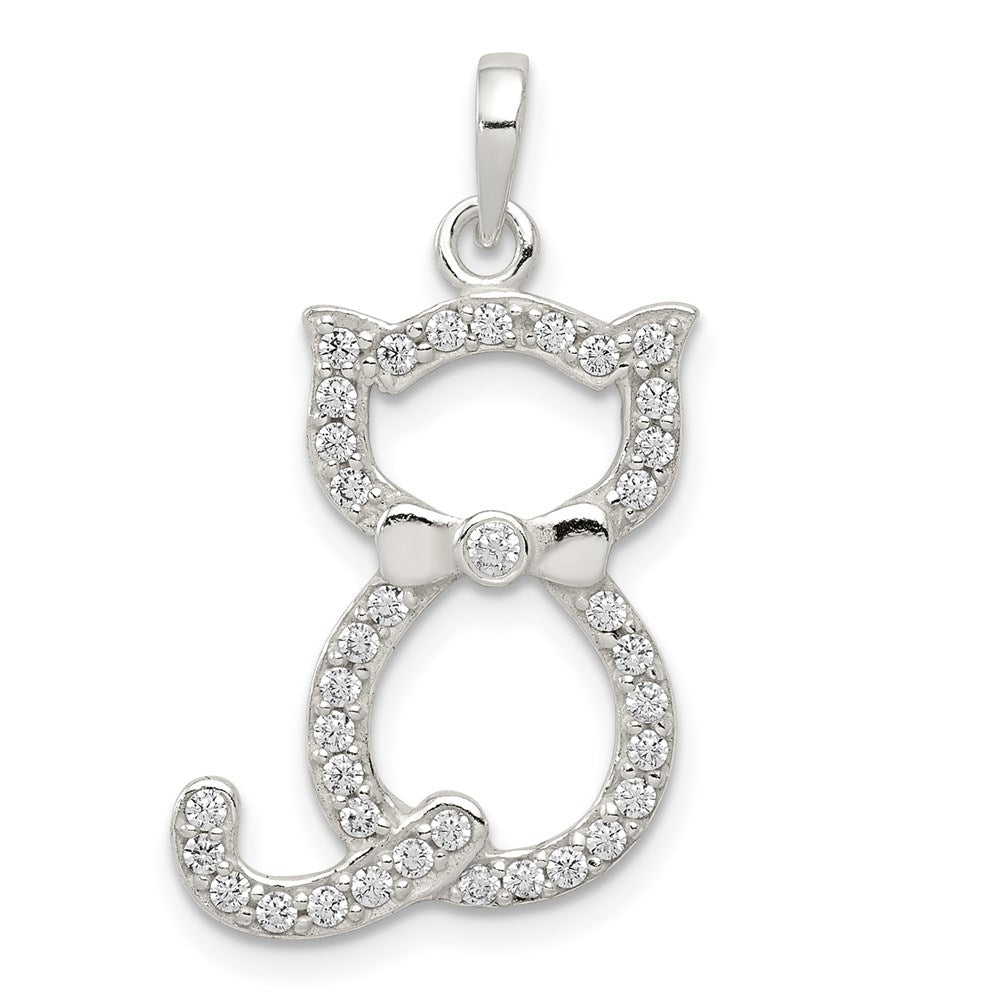 Polished;Flat back;Sterling silver;CZ