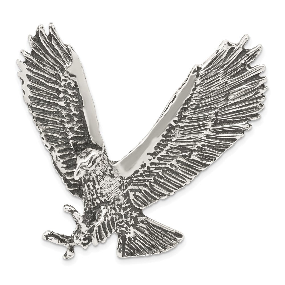 Polished;Open back;Sterling silver;Antiqued;Fits up to 6mm;Hidden bail
