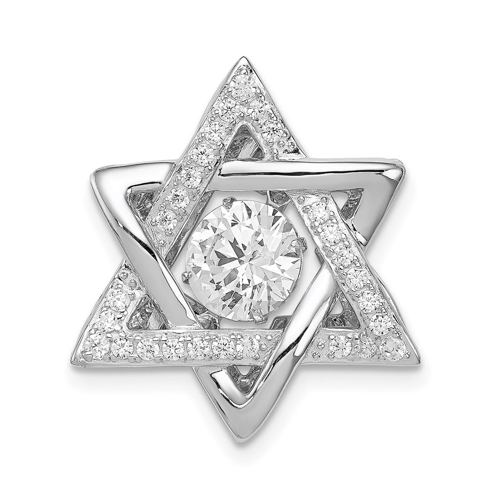 Polished;Sterling silver;CZ;Swarovski Gems;Chain slide