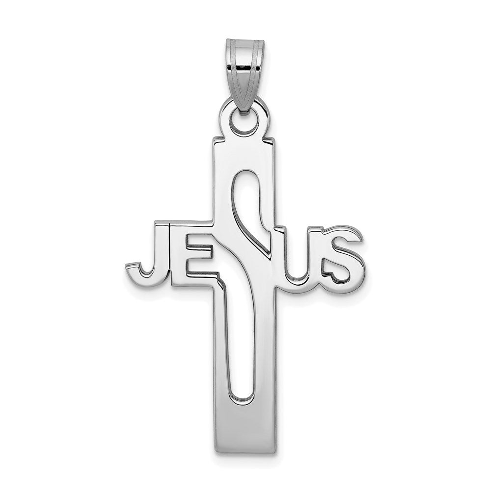 Polished;Sterling silver;Rhodium-plated