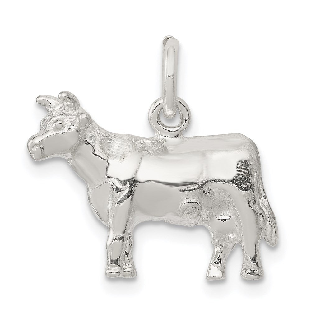 Solid;Casted;Polished;3-D;Sterling silver