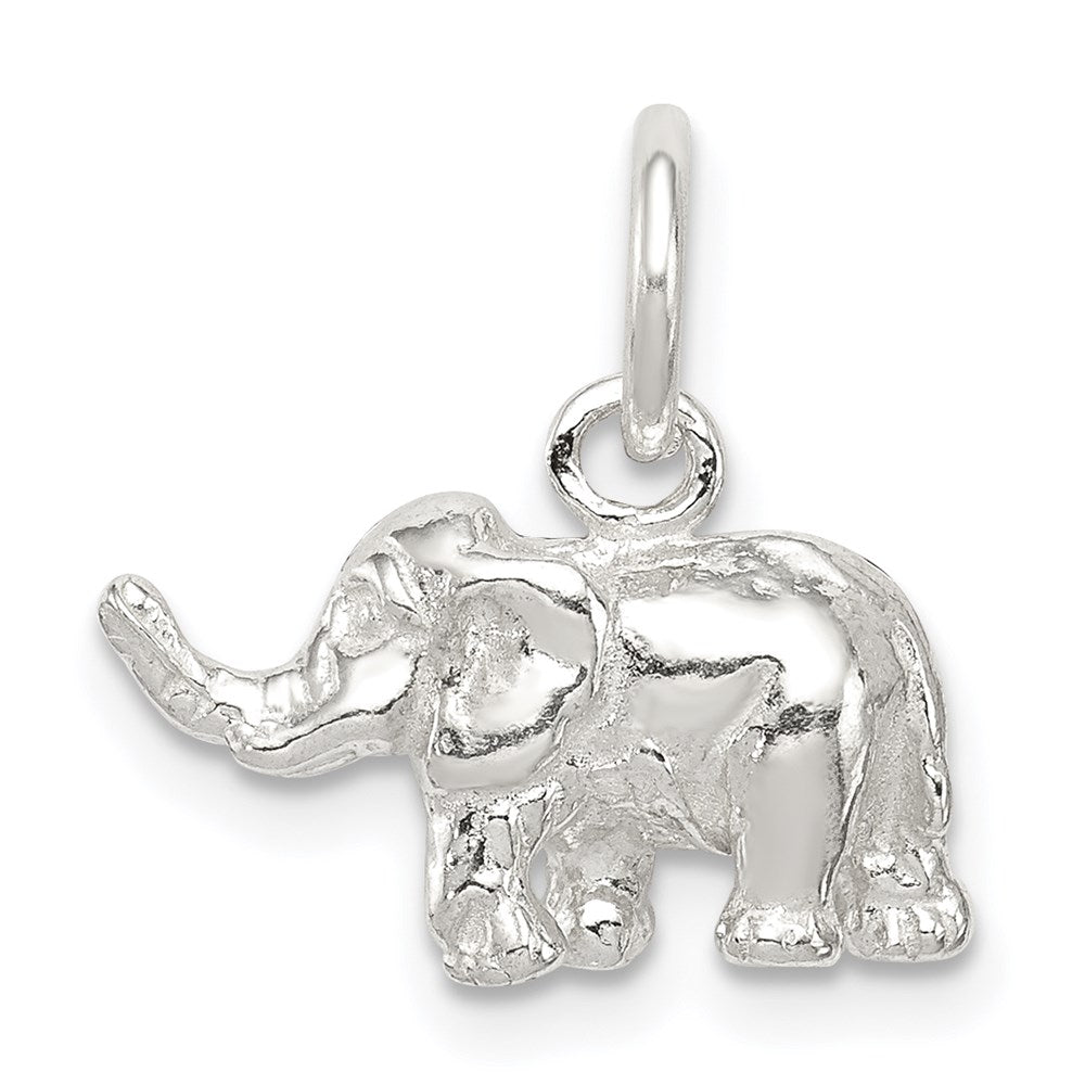 Solid;Casted;Polished;3-D;Sterling silver