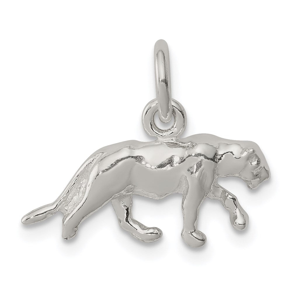Solid;Casted;Polished;3-D;Sterling silver