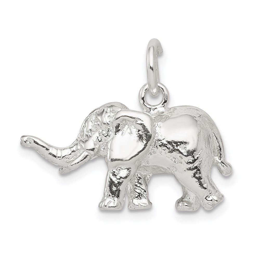 Solid;Casted;Polished;3-D;Sterling silver
