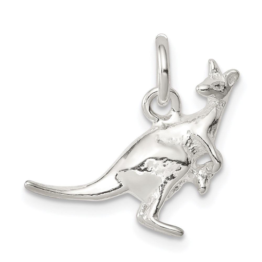 Solid;Casted;Polished;3-D;Sterling silver