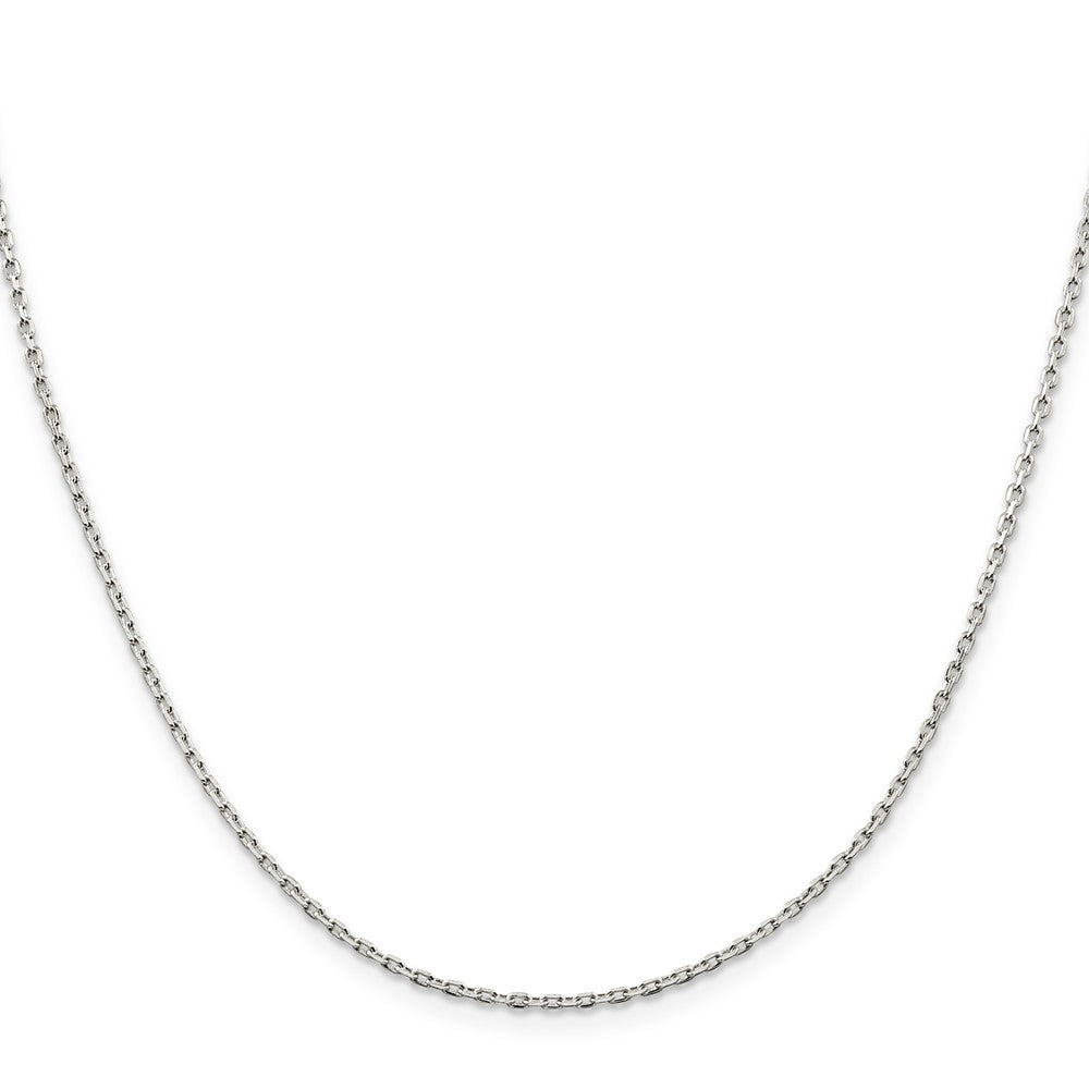 Sterling Silver 1.5mm Beveled Oval Cable Chain w/4in ext.