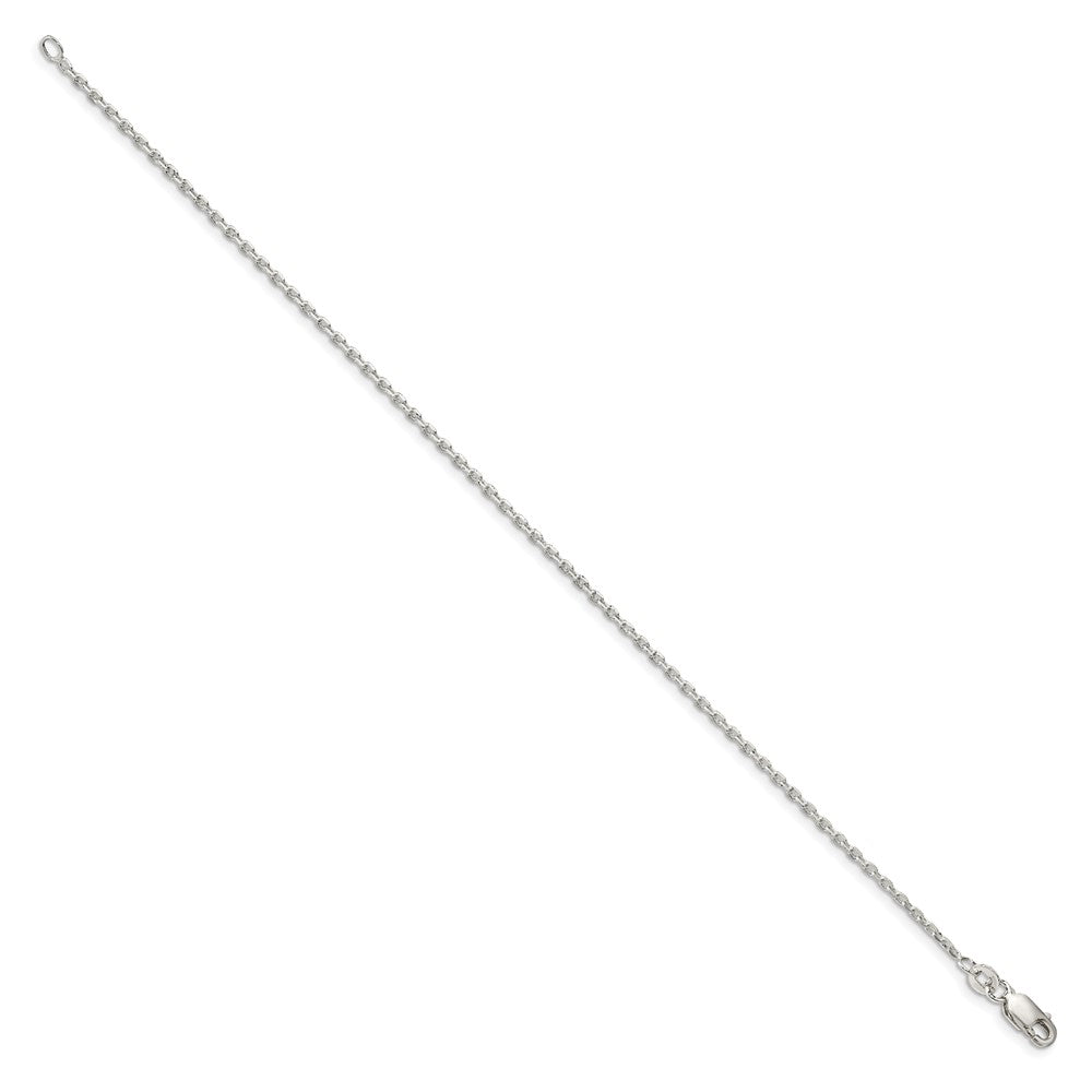 Sterling Silver 1.5mm Beveled Oval Cable Chain