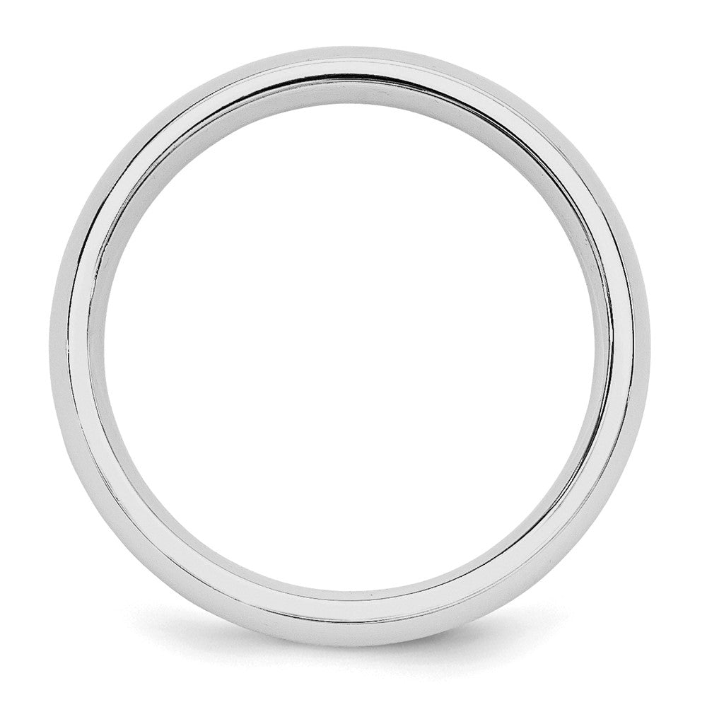 Sterling Silver Rhodium-plated 5mm Comfort Fit Size 6 Band