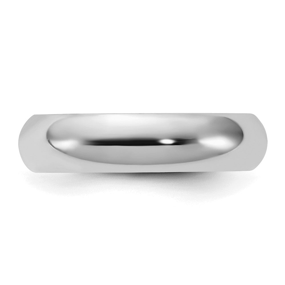 Sterling Silver Rhodium-plated 5mm Comfort Fit Size 5 Band