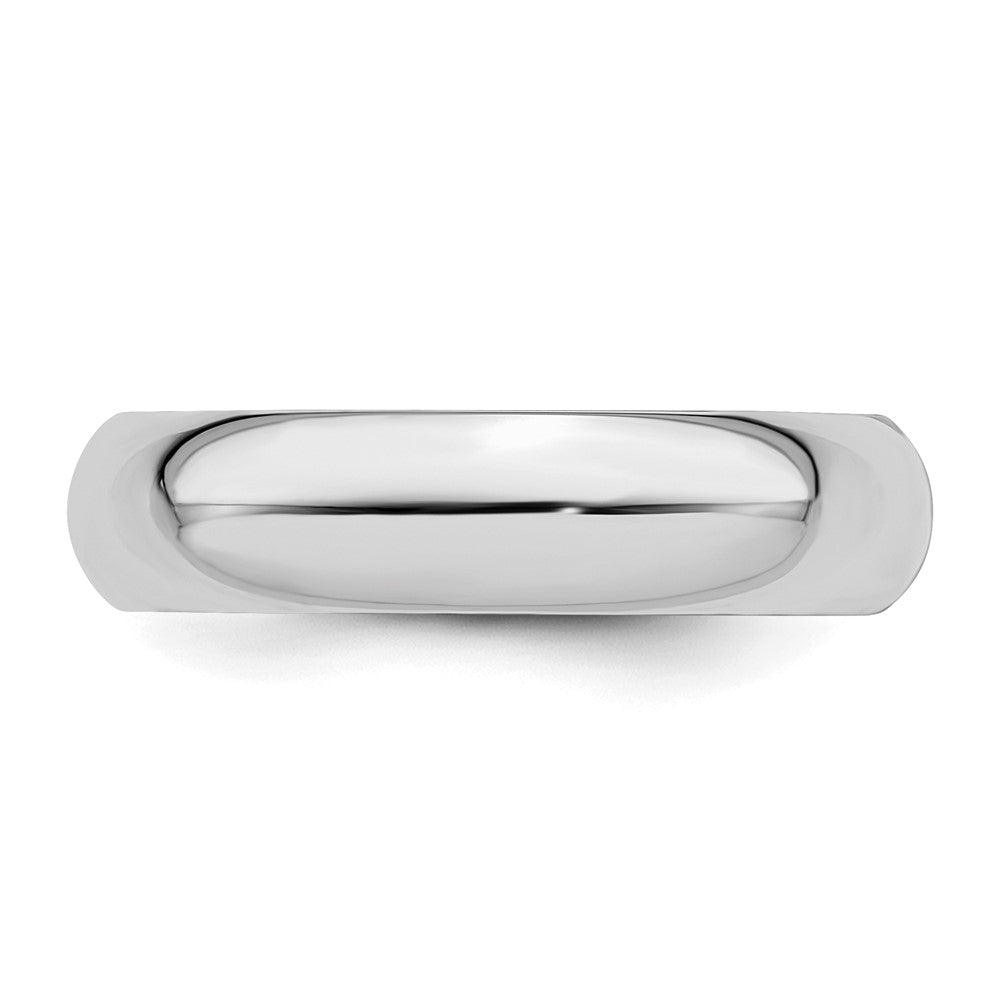 Sterling Silver Rhodium-plated 5mm Comfort Fit Size 7.5 Band