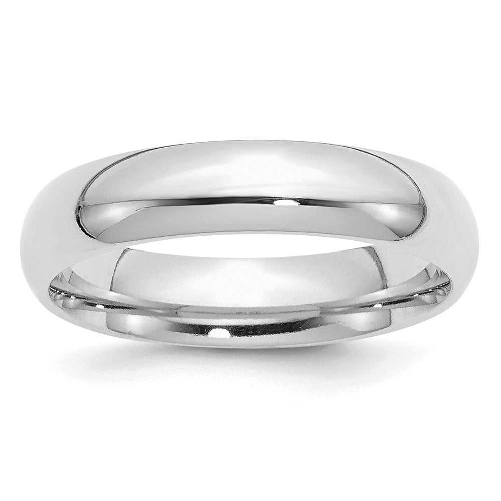 Sterling Silver Rhodium-plated 5mm Comfort Fit Size 8 Band