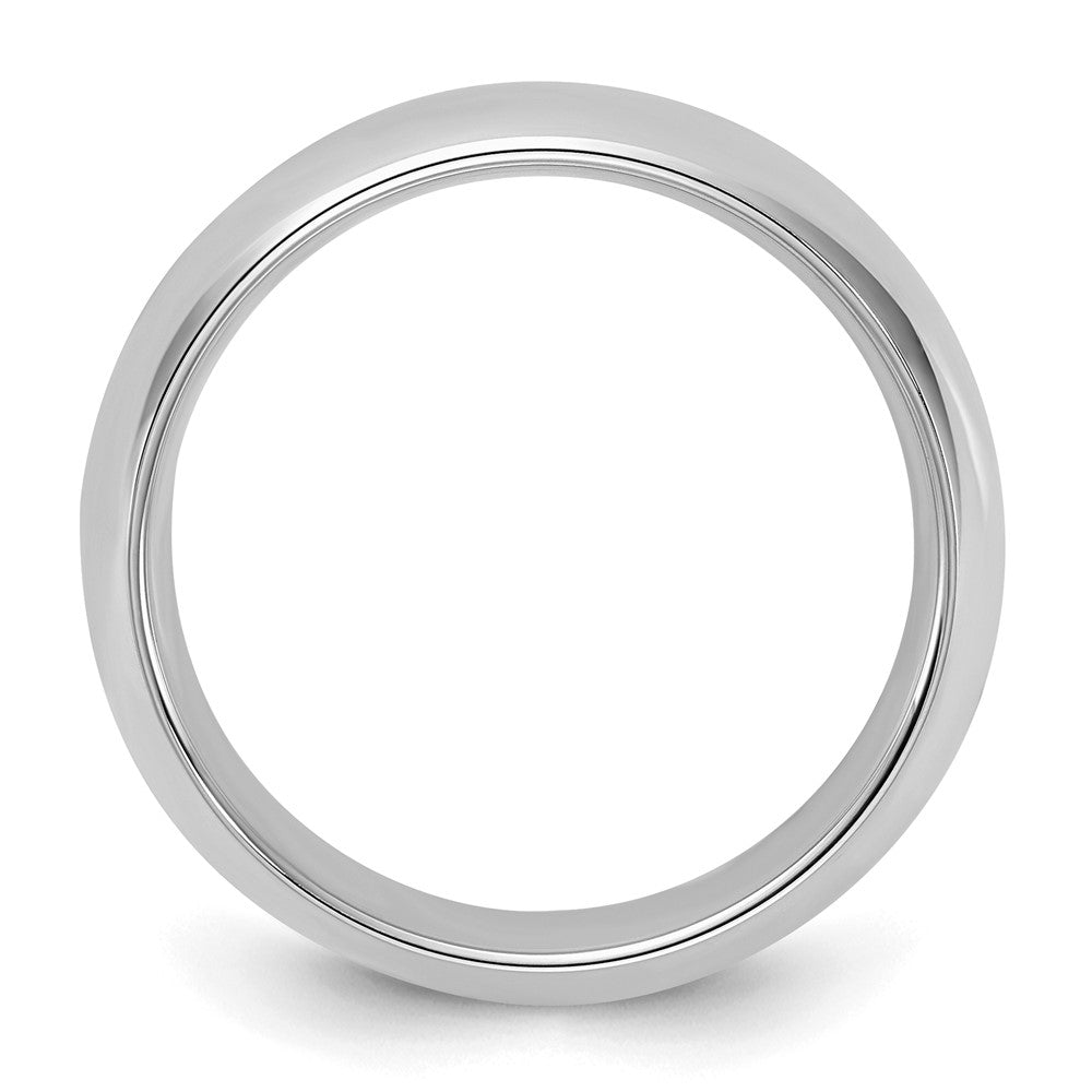 Sterling Silver Rhodium-plated 6mm Comfort Fit Size 13.5 Band