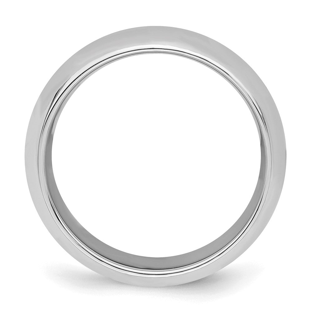 Sterling Silver Rhodium-plated 7mm Comfort Fit Size 12 Band