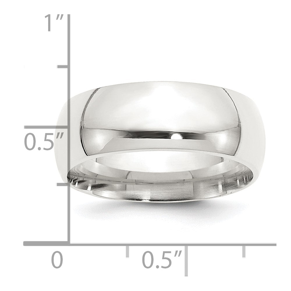 Sterling Silver 8mm Comfort Fit Size 8.5 Band