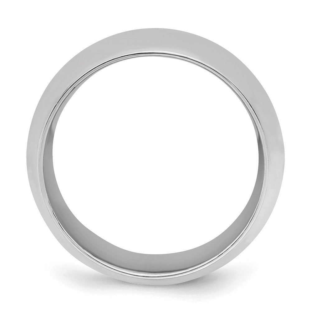 Sterling Silver Rhodium-plated 9mm Comfort Fit Size 9 Band