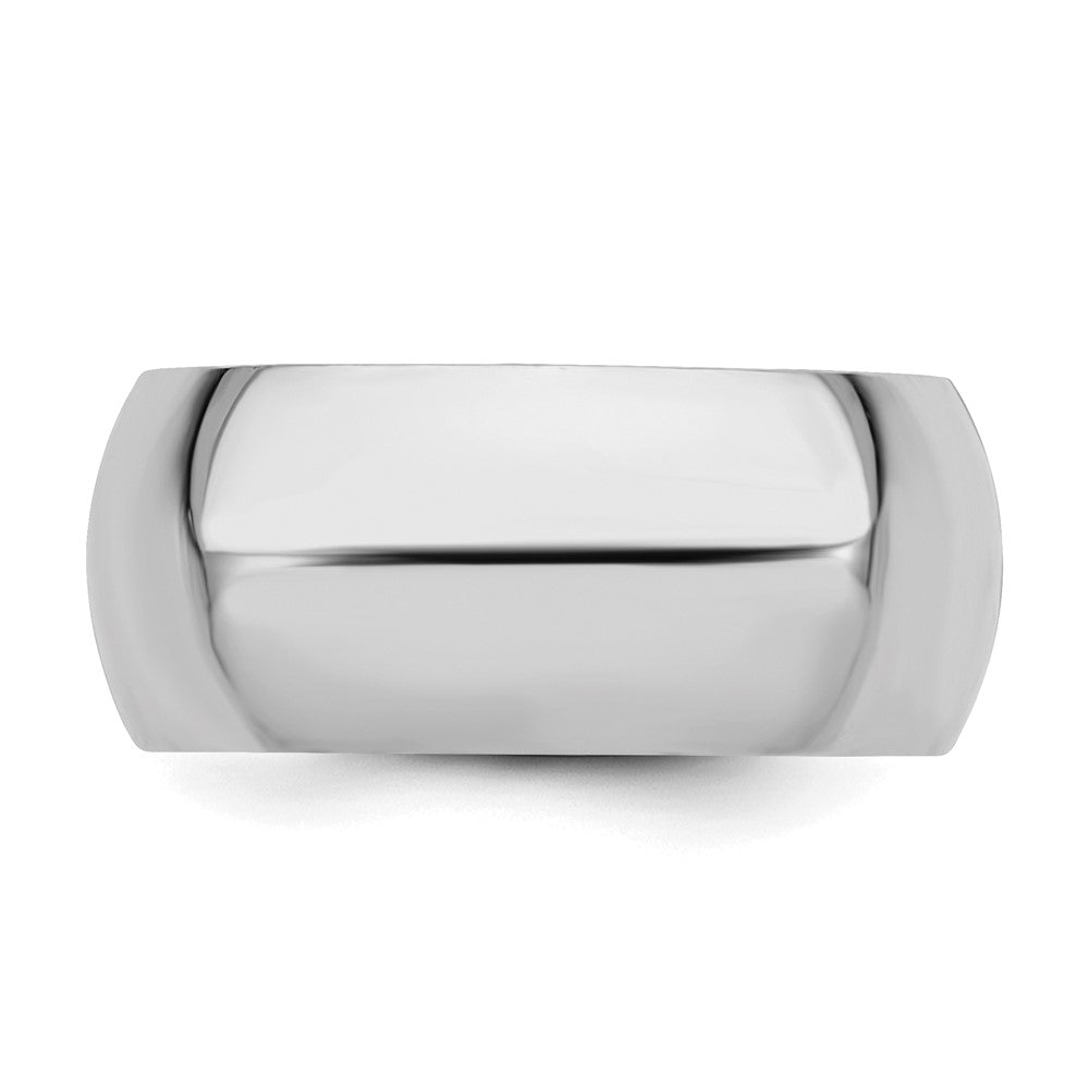 Sterling Silver Rhodium-plated 9mm Comfort Fit Size 9 Band