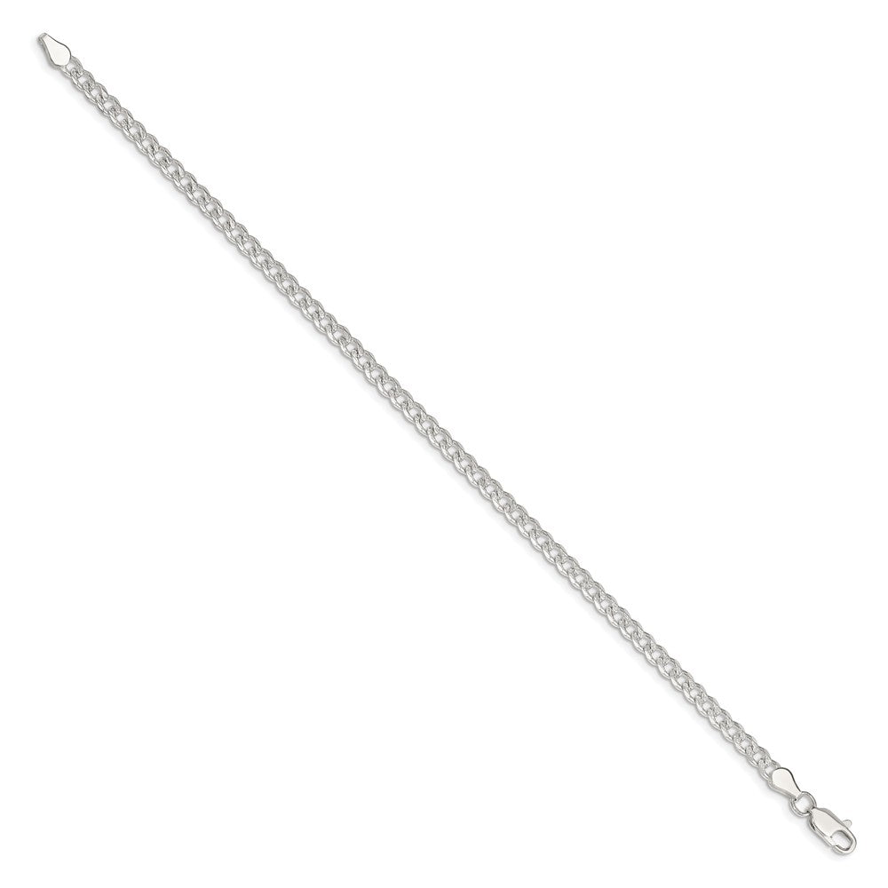 Sterling Silver 3.8mm Pav Curb Chain