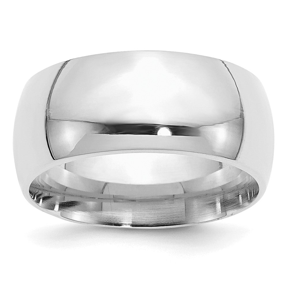 Sterling Silver Rhodium-plated 10mm Comfort Fit Size 7 Band
