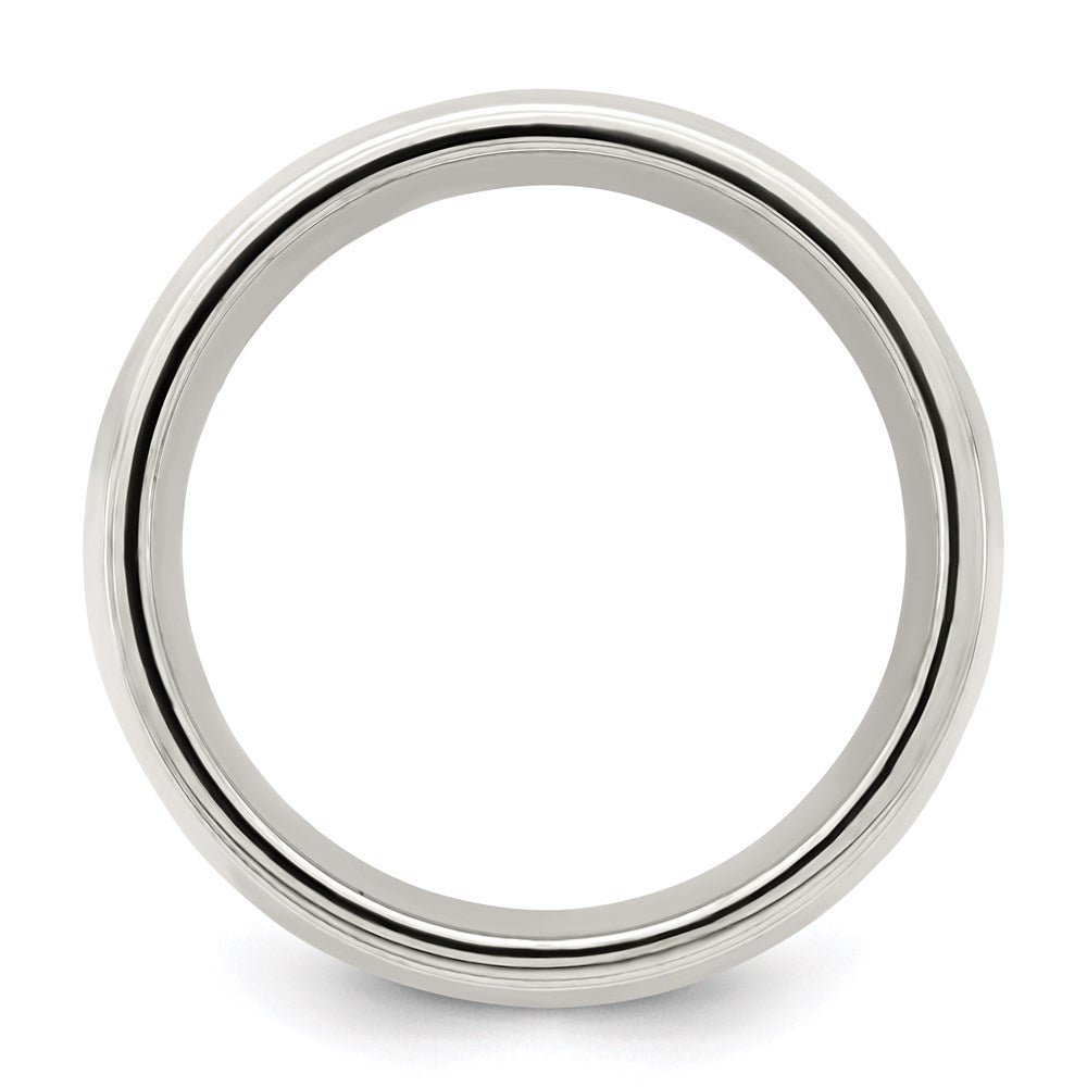Sterling Silver 9mm Comfort Fit Half Round Milgrain Size 10.5 Band