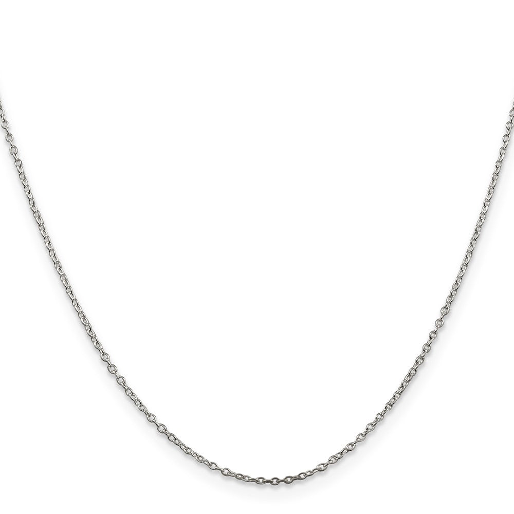 Sterling Silver 1mm Cable Chain w/2in ext.