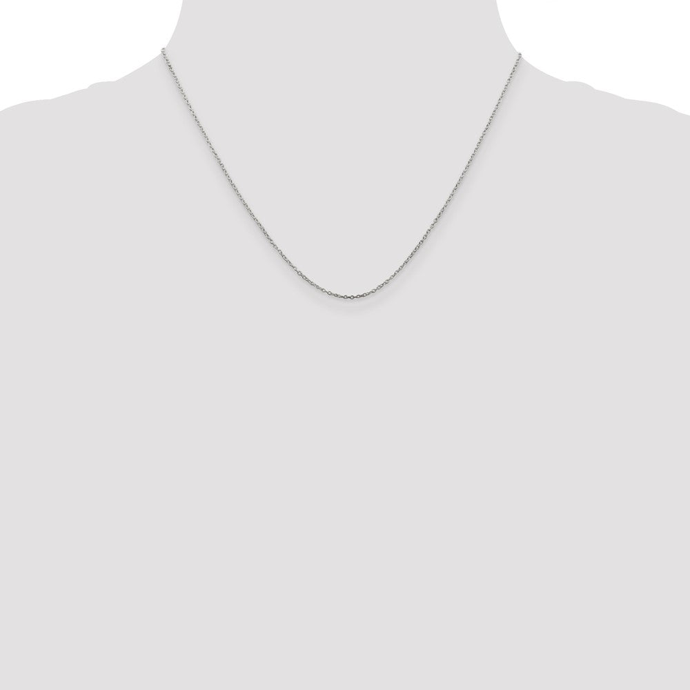 Sterling Silver 1mm Cable Chain w/2in ext.