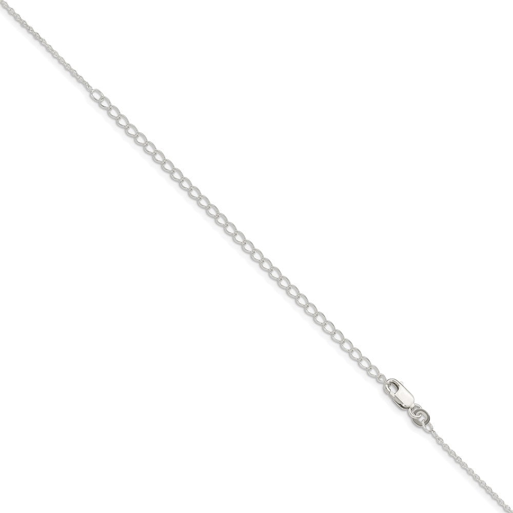 Sterling Silver 1.25mm Cable Chain w/4in ext.