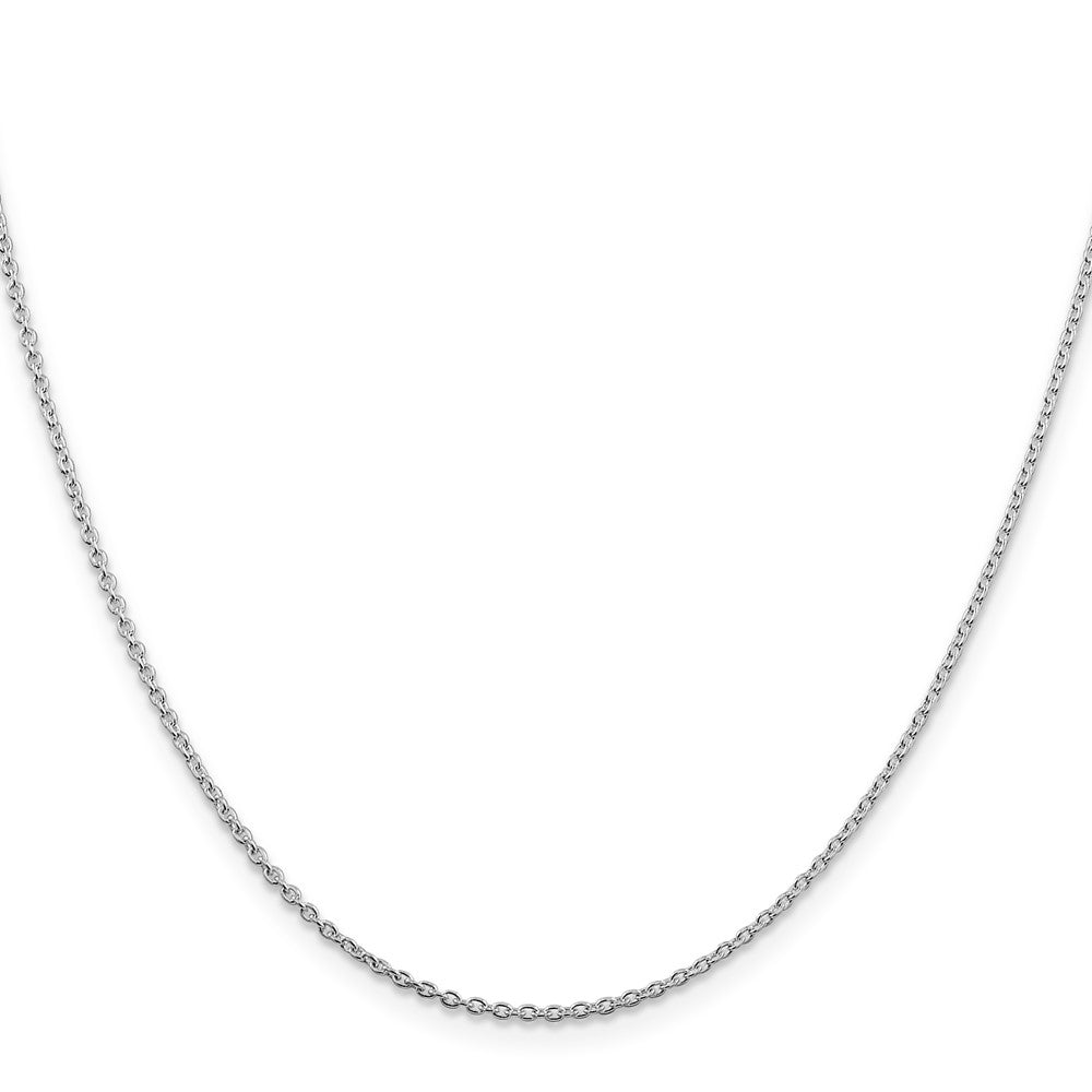Sterling Silver Rhodium-plated 1.5mm Cable Chain w/2in ext.
