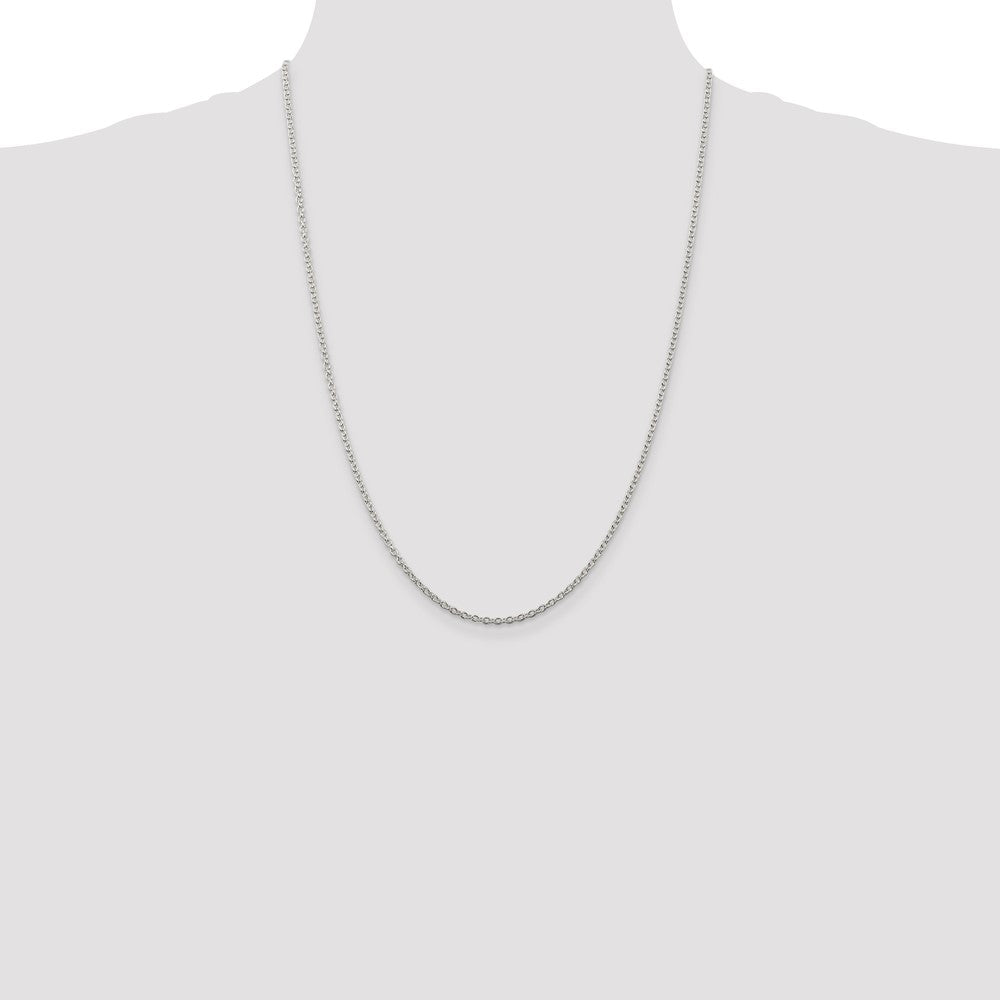 Sterling Silver 2.25mm Cable Chain
