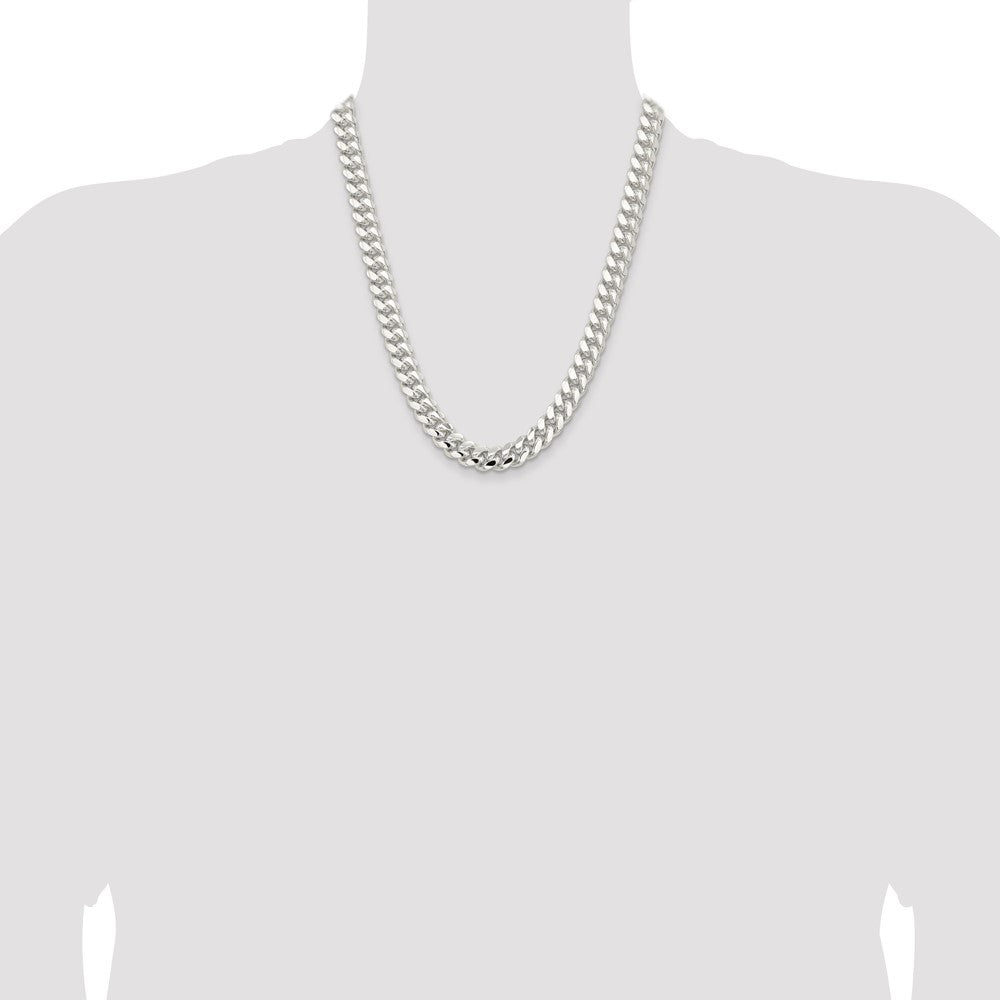 Sterling Silver 10.7mm Polished Domed Curb Chain