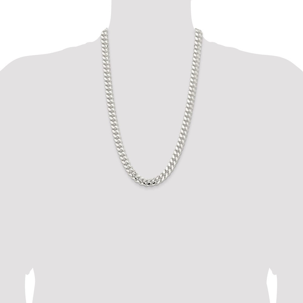 Sterling Silver 10.7mm Polished Domed Curb Chain