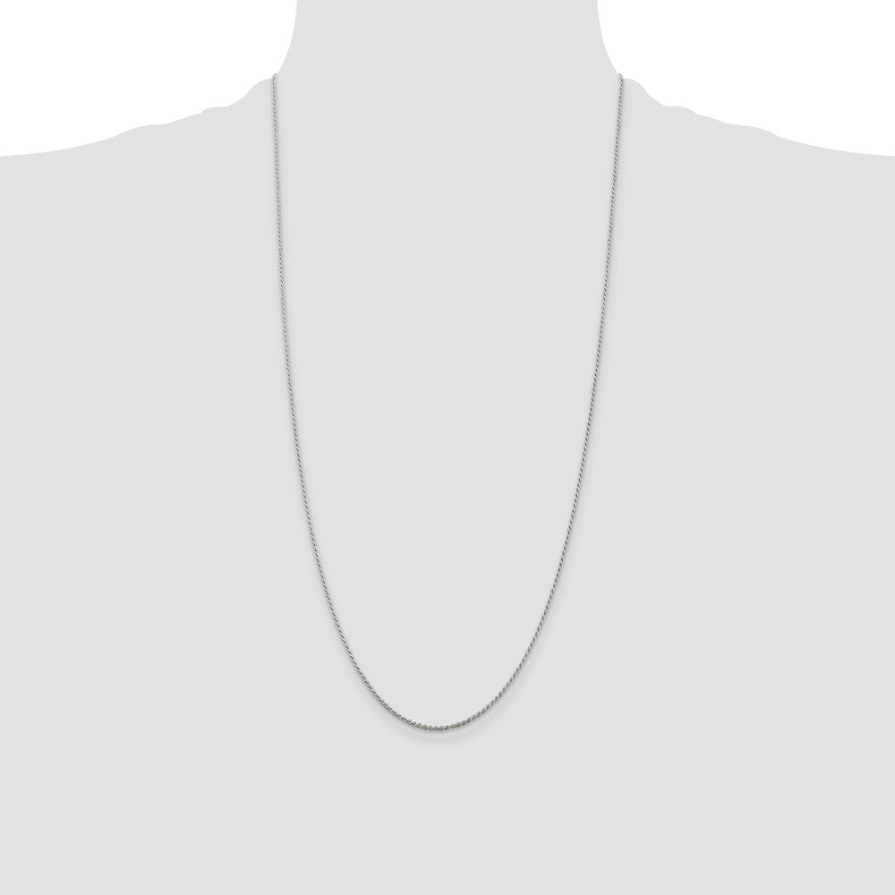 Sterling Silver 1.2mm Diamond-cut Rope Chain