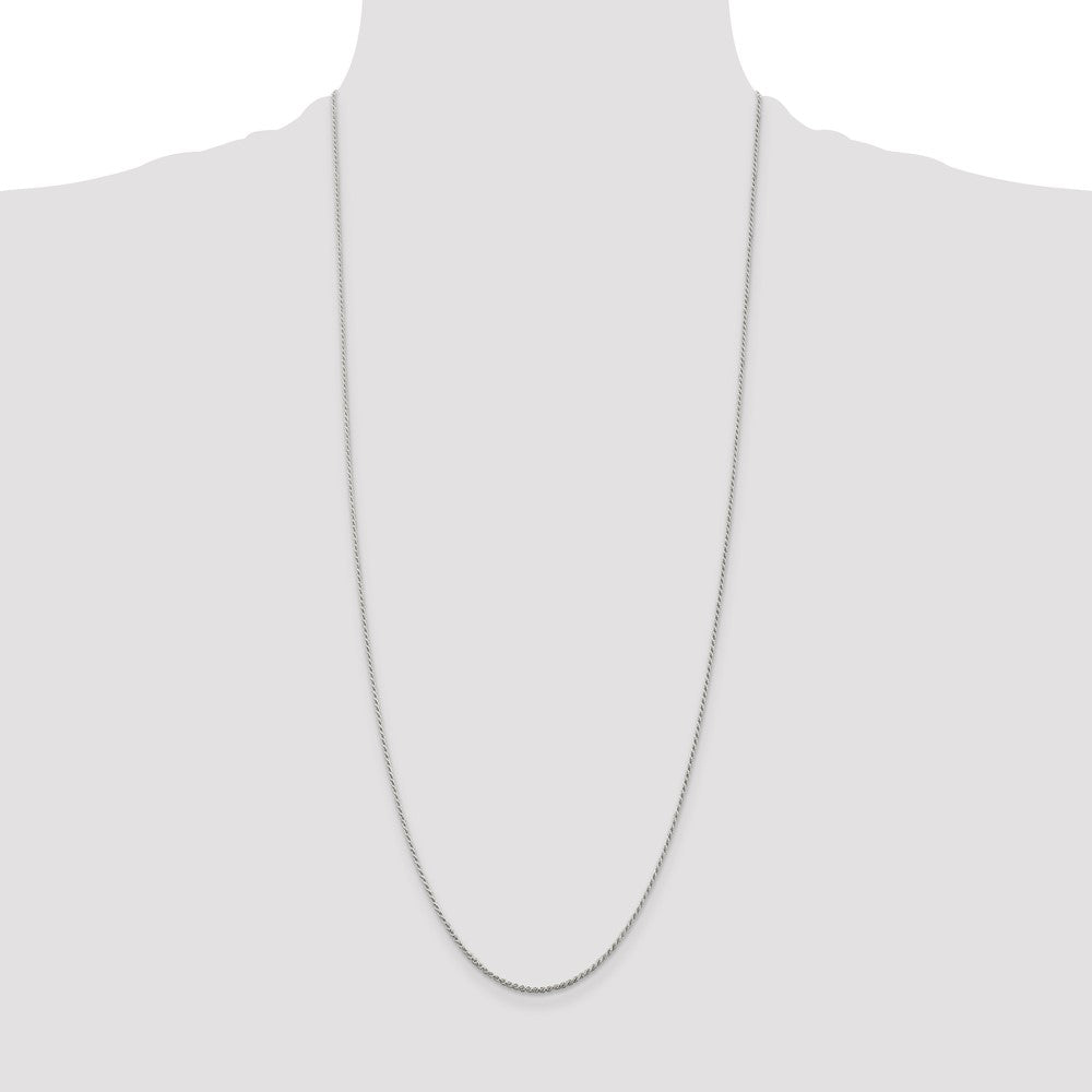 Sterling Silver 1.2mm Diamond-cut Rope Chain