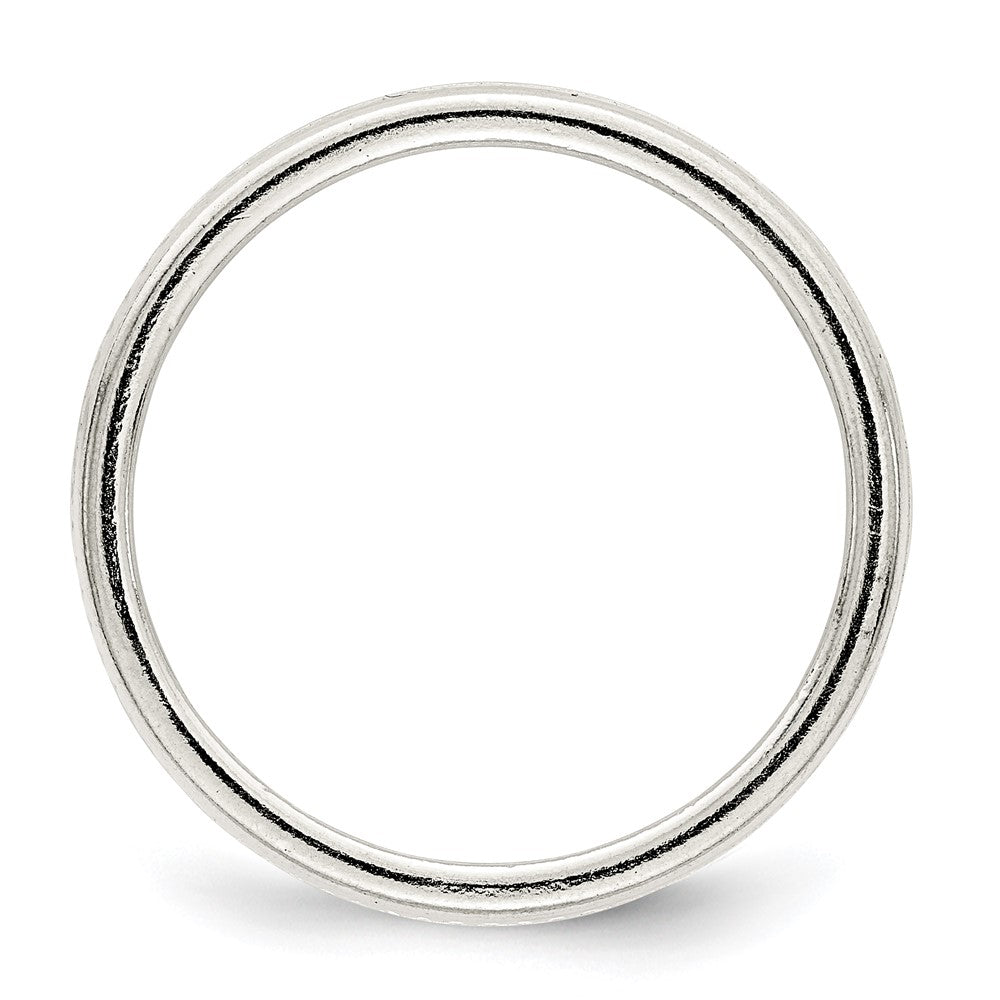 Sterling Silver 9.5mm Flat with Rope Edge Size 9 Band