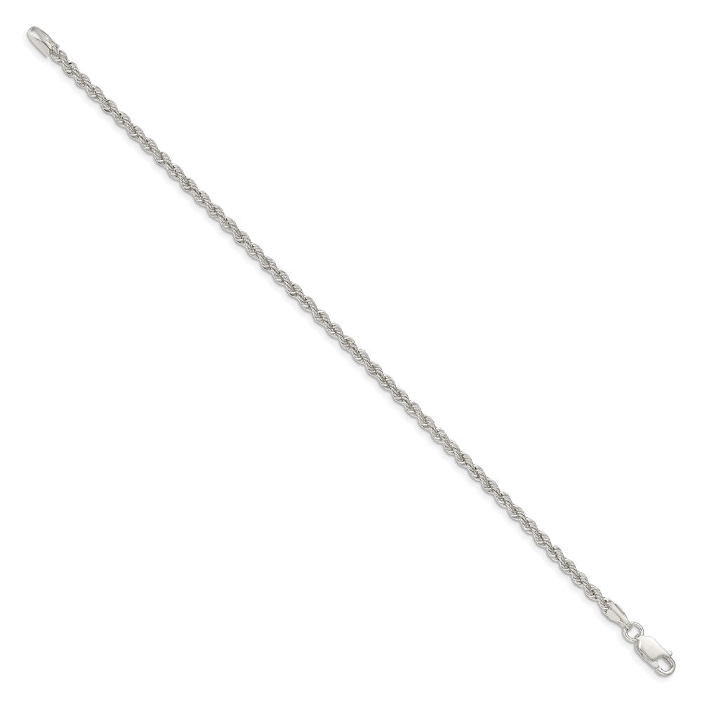 Sterling Silver 2.5mm Solid Rope Chain