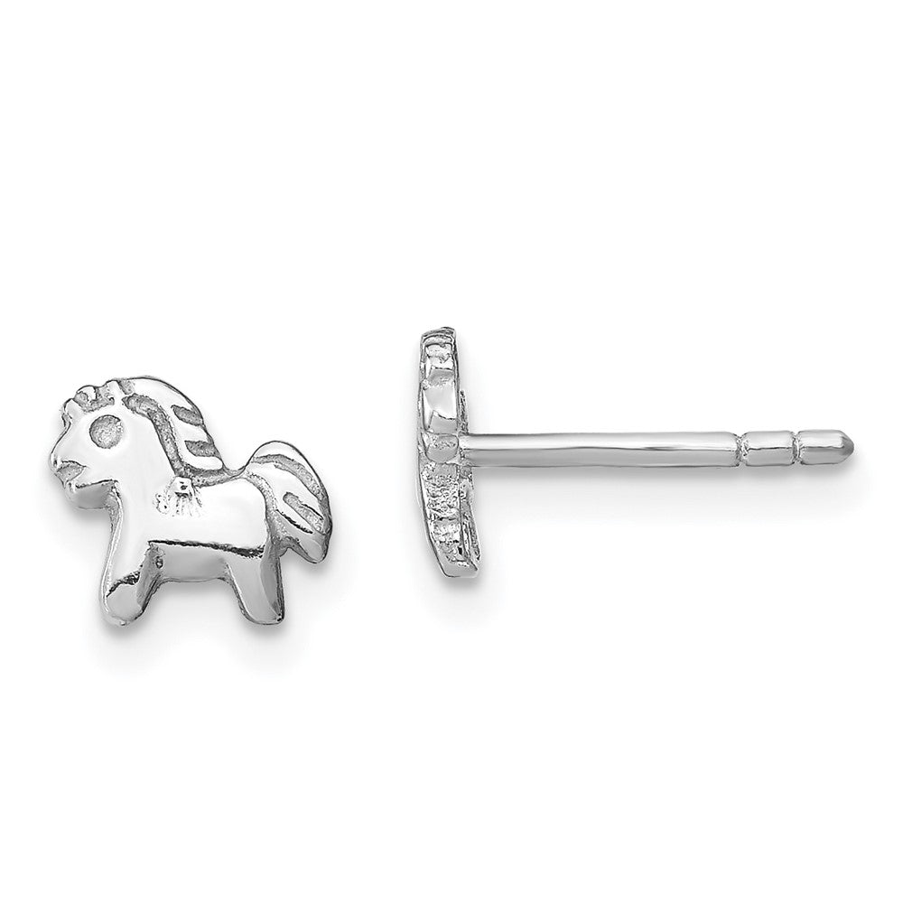 Polished;Post;Sterling silver;Textured