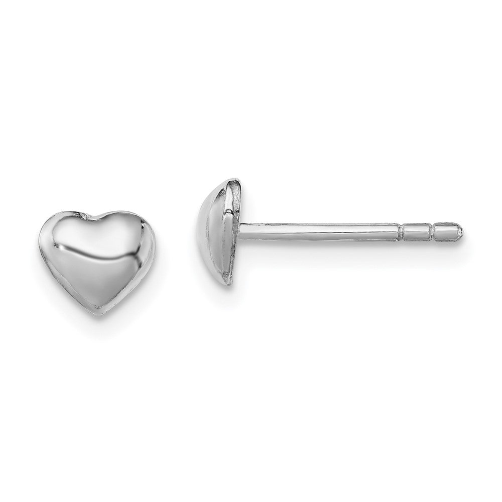 Polished;Post;Sterling silver;Rhodium-plated