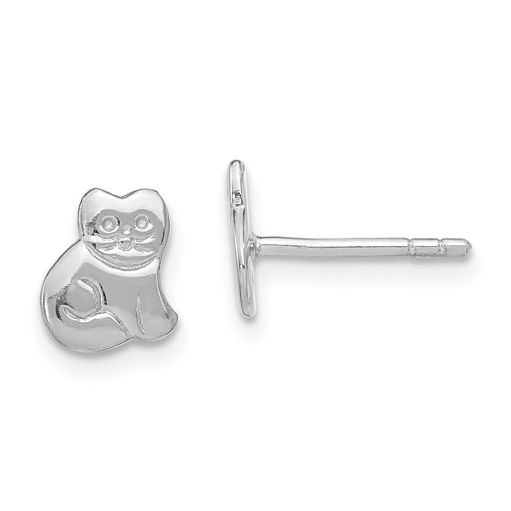 Polished;Sterling silver;Rhodium-plated