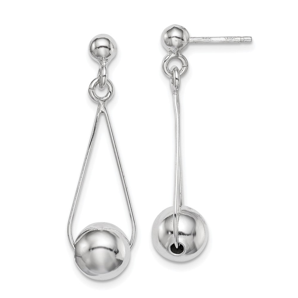 Polished;Post;Sterling silver;Dangle
