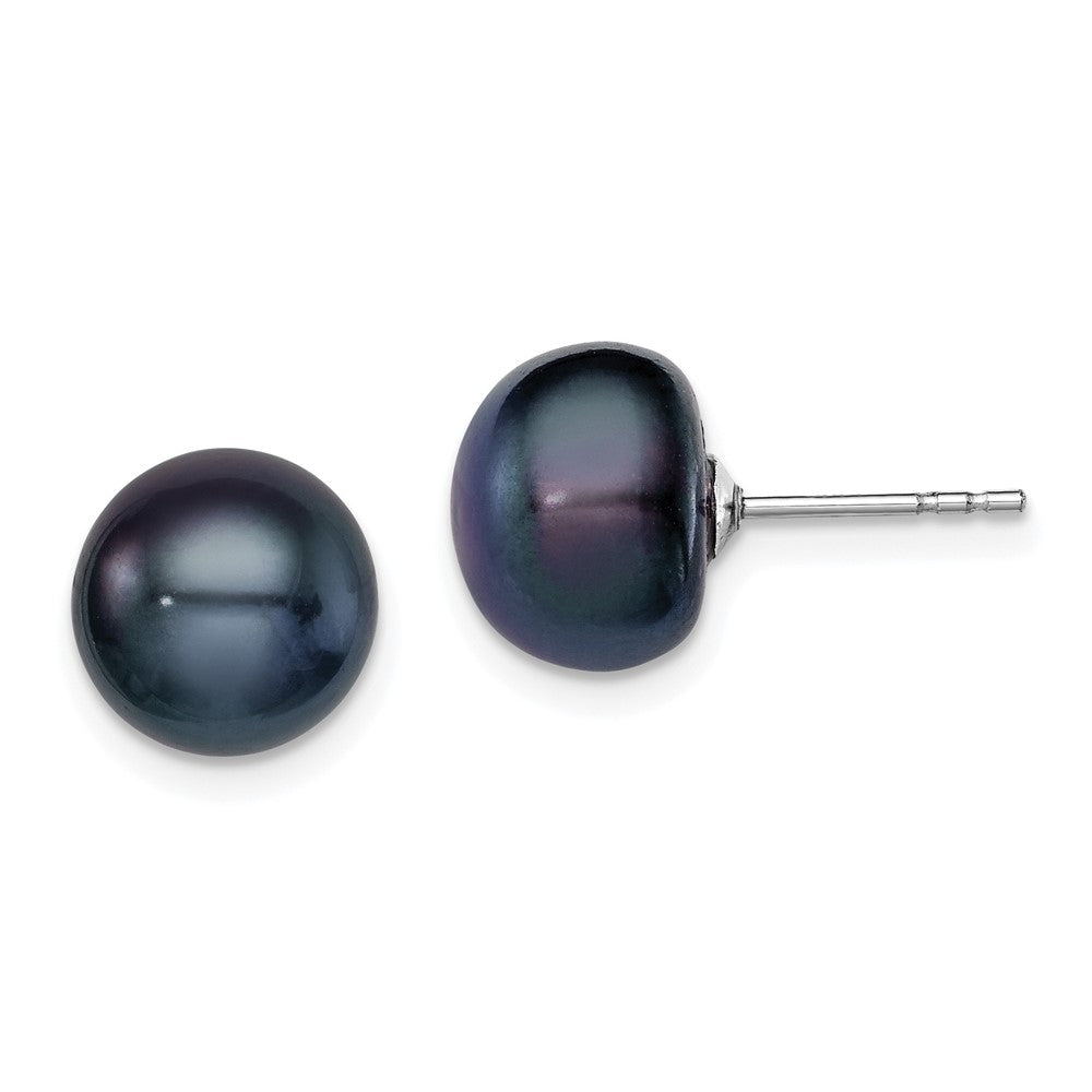 Polished;Post;Sterling silver;Freshwater cultured pearl