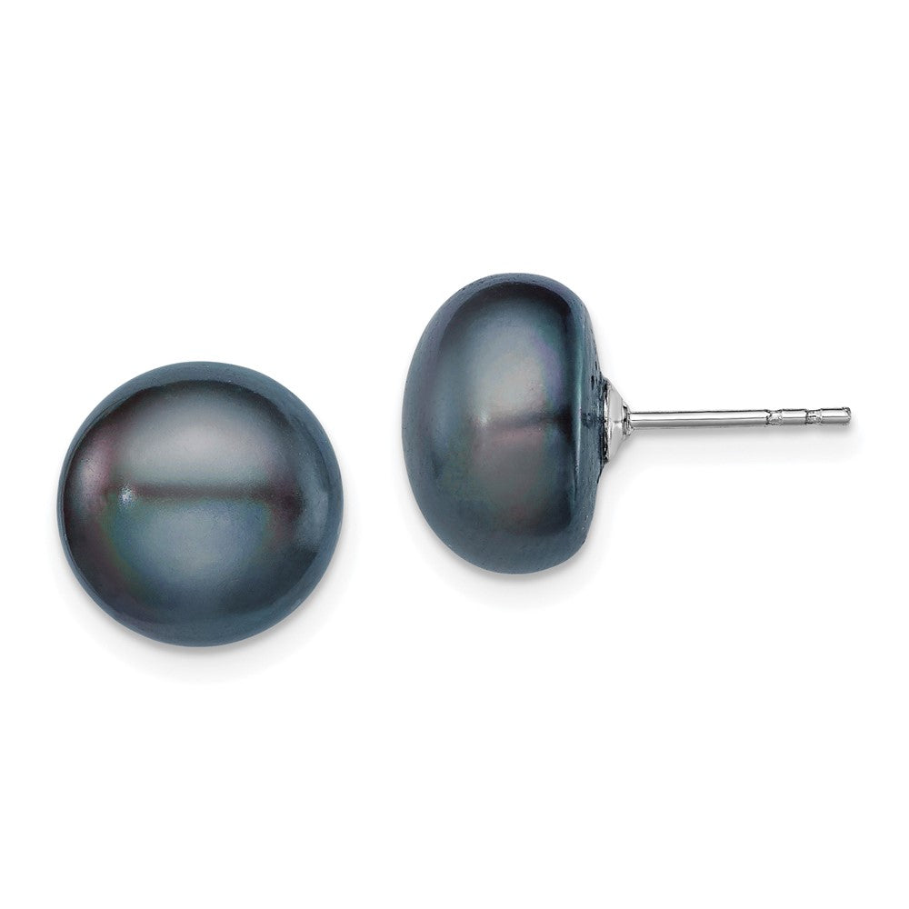 Polished;Post;Sterling silver;Freshwater cultured pearl